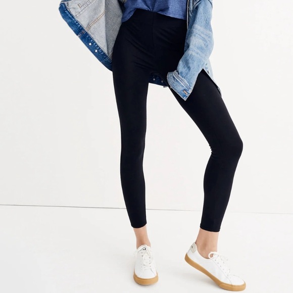 NWT Madewell Everyday High-Rise Ankle Black Athletic Leggings - X-Small - Picture 1 of 7